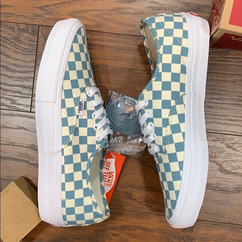 VANS AUTHENTIC PRO CHECKERBOARD SMOKE BLUE MEN’S - Picture 6 of 15